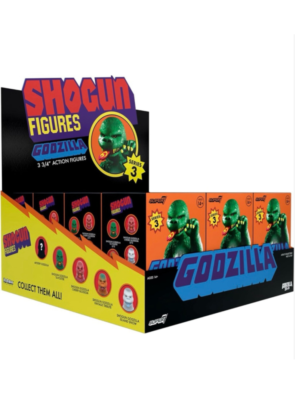 NEW Super7 Godzilla Series 3 Action Figures Green Orange One Size